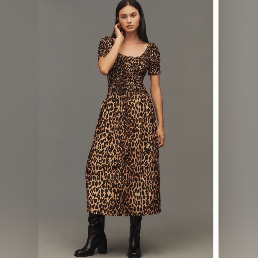 Cute Leopard Print Maxi Dress
